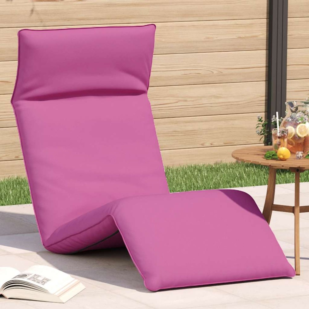 vidaXL Ξαπλώστρα Πτυσσόμενη Ροζ 175x54x8,5 εκ. από Ύφασμα Oxford
