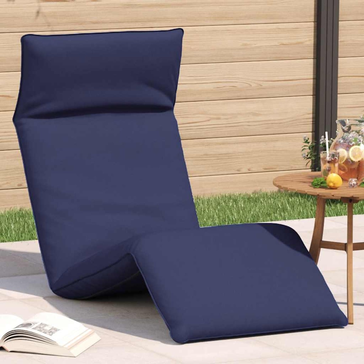 vidaXL Ξαπλώστρα Πτυσσόμενη Μπλε 175x54x8,5 εκ. από Ύφασμα Oxford