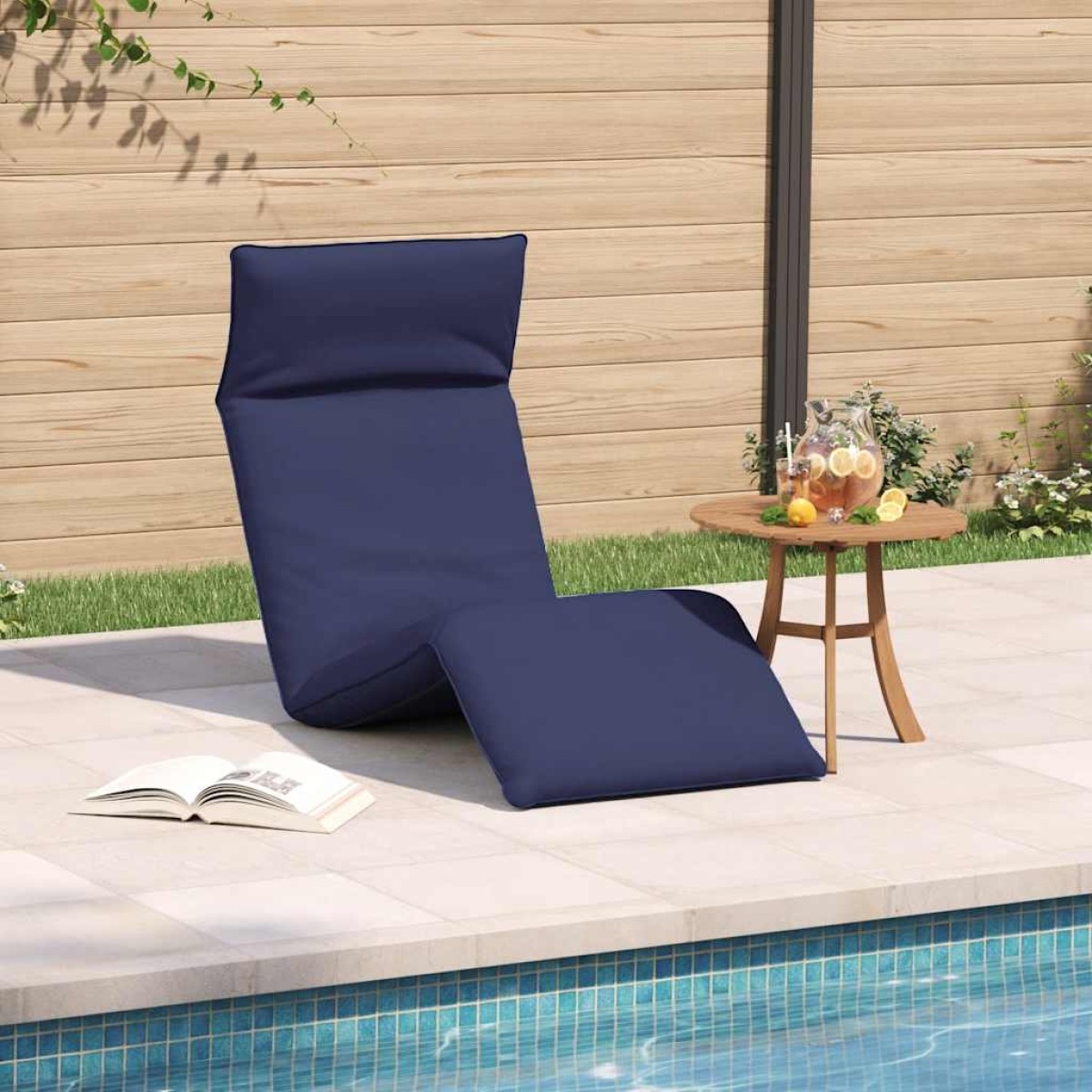 vidaXL Ξαπλώστρα Πτυσσόμενη Μπλε 175x54x8,5 εκ. από Ύφασμα Oxford