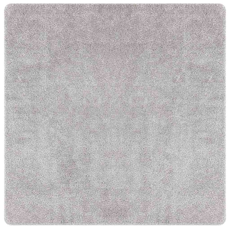 vidaXL Αντιολισθητικό Σαγκί Χαλάκι Γκρι 160 x 160 cm PP