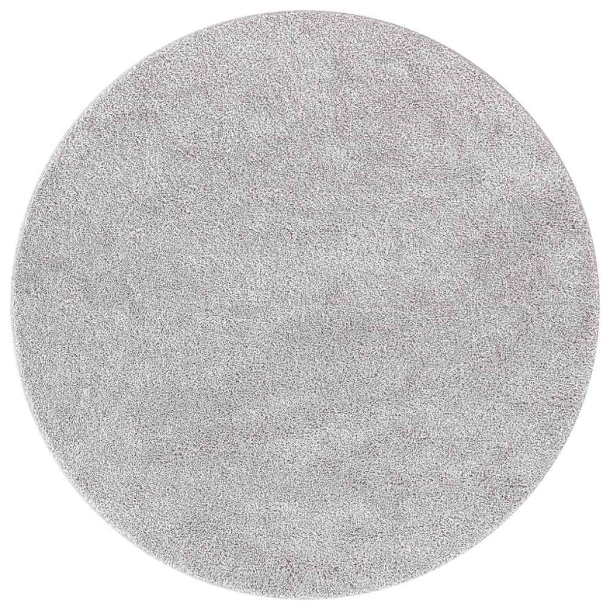 vidaXL Αντιολισθητικό Σαγκί Χαλάκι Γκρι 90 x 90 cm PP