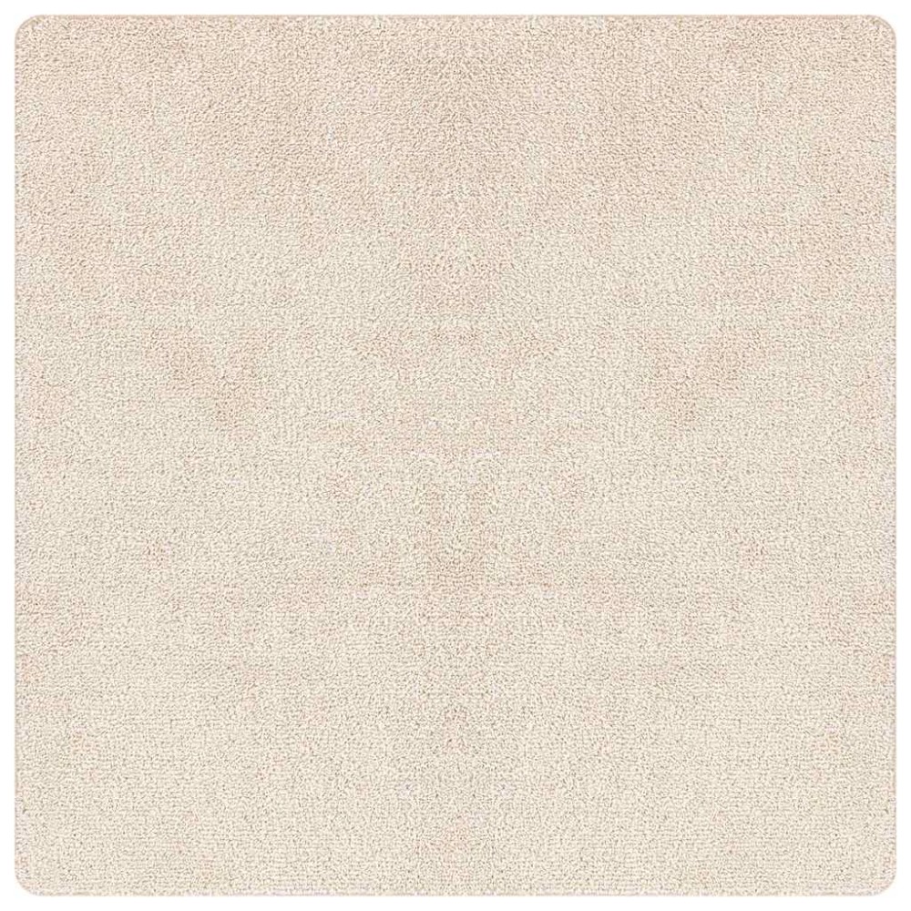 vidaXL Αντιολισθητικό Σαγκί Χαλάκι Κρεμ 200 x 200 cm PP