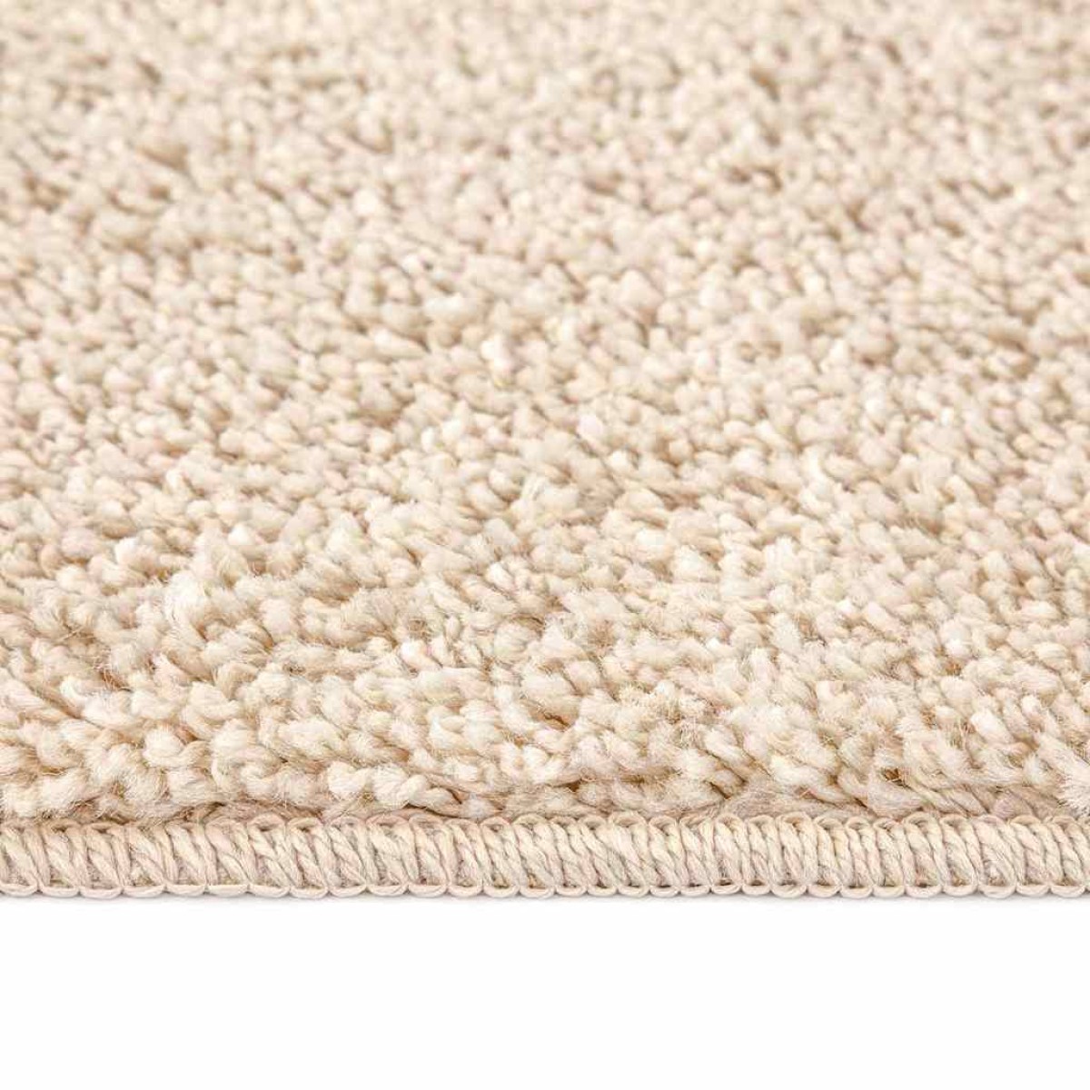 vidaXL Αντιολισθητικό Σαγκί Χαλάκι Κρεμ 200 x 200 cm PP