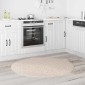 vidaXL Αντιολισθητικό Σαγκί Χαλάκι Κρεμ 120 x 120 cm PP