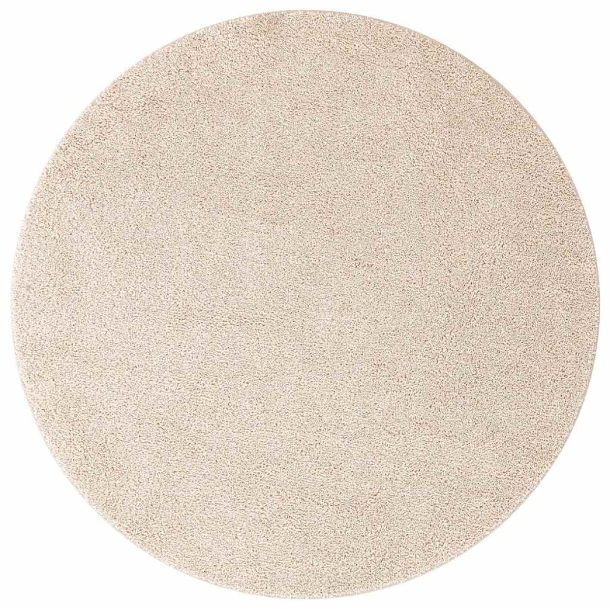 vidaXL Αντιολισθητικό Σαγκί Χαλάκι Κρεμ 160 x 160 cm PP