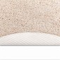 vidaXL Αντιολισθητικό Σαγκί Χαλάκι Κρεμ 160 x 160 cm PP