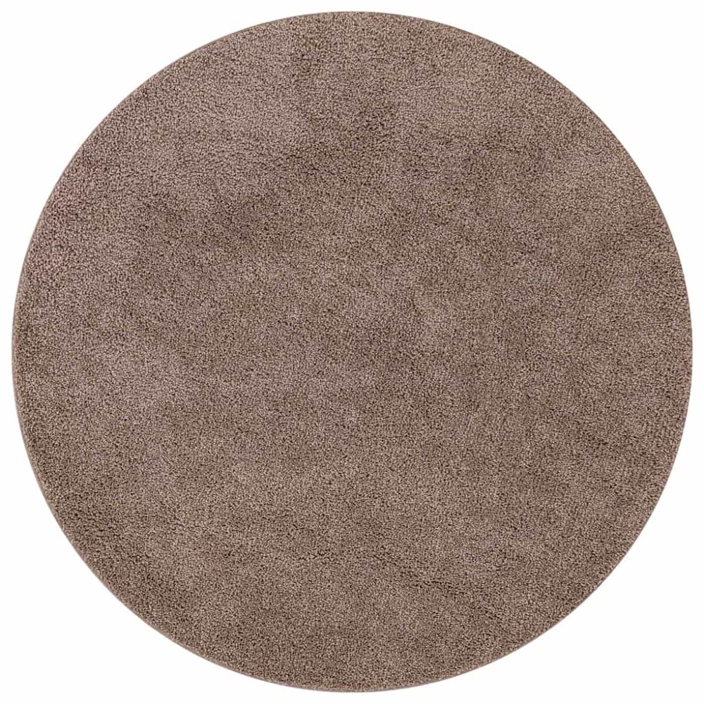 vidaXL Αντιολισθητικό Σαγκί Χαλάκι Καφέ 160 x 160 cm PP