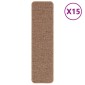 vidaXL Χαλιά Σκαλοπατιών Αντιολισθητικά 15 τμχ. 75 x 20 cm Κίτρινο PP