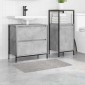vidaXL Αντιολισθητικό μαξιλάρι μπάνιου Γκρι 50 x 80 cm PP