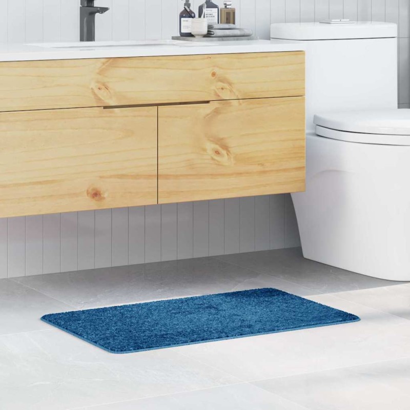 vidaXL Αντιολισθητικό μαξιλάρι μπάνιου Μπλε 50 x 80 cm PP