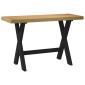 vidaXL Γραφείο NOAIN με πόδια σχήματος X 120x50x75 cm μασίφ ξύλο πεύκο