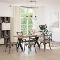 vidaXL Τραπεζαρία NOAIN με πόδια σχήματος X 160x90x75 cm