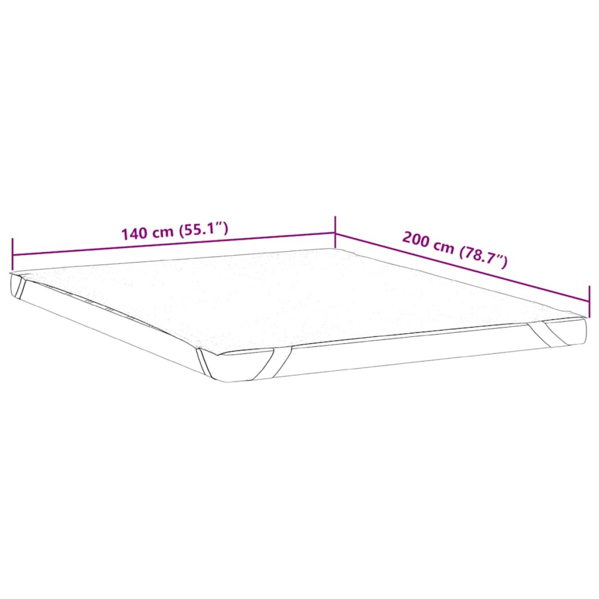 vidaXL Προστατευτικό στρώματος Λευκό 140x200 εκ. Αδιάβροχο