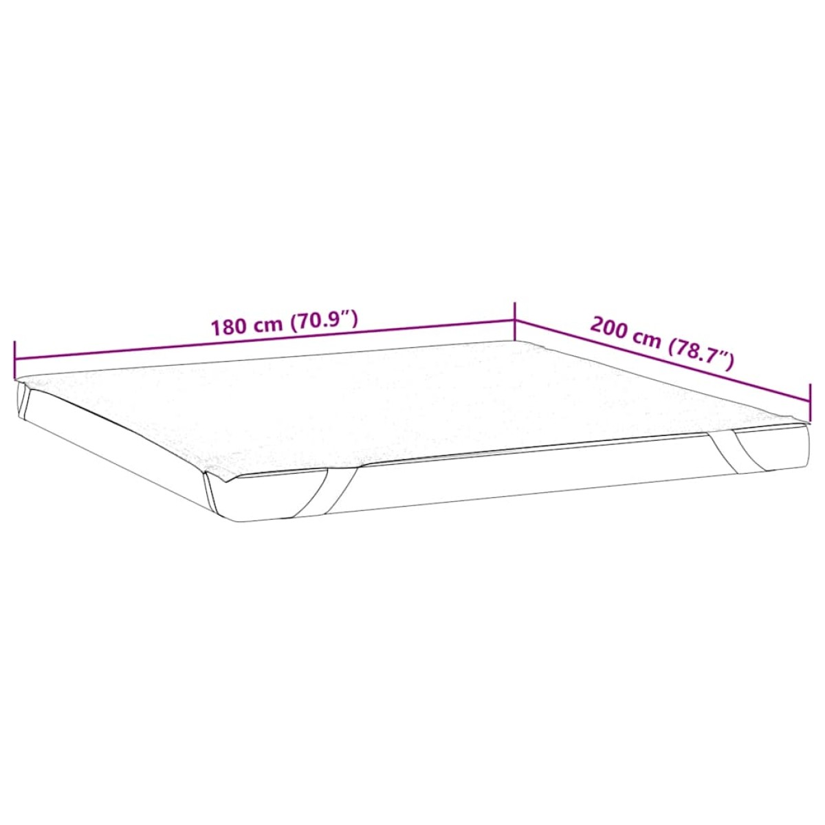 vidaXL Προστατευτικό στρώματος Λευκό 180x200 εκ. Αδιάβροχο