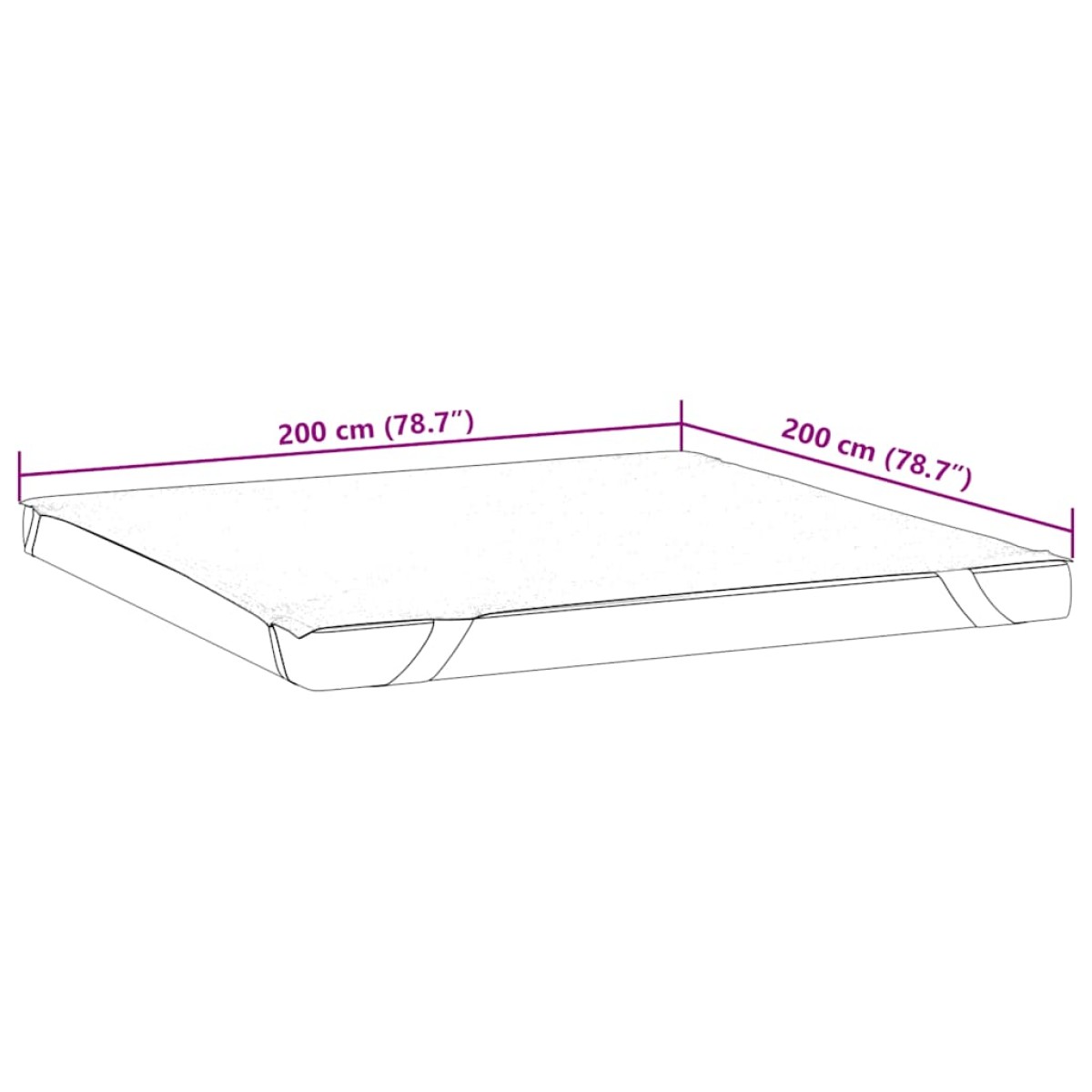 vidaXL Προστατευτικό στρώματος Λευκό 200x200 εκ. Αδιάβροχο