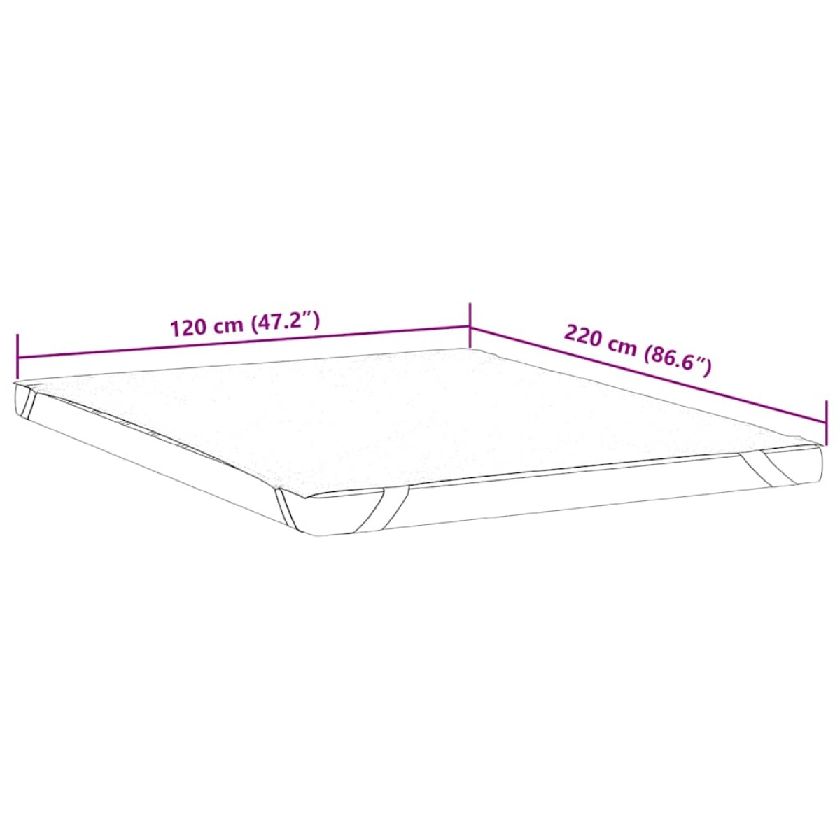 vidaXL Προστατευτικό στρώματος Λευκό 120x220 εκ. Αδιάβροχο