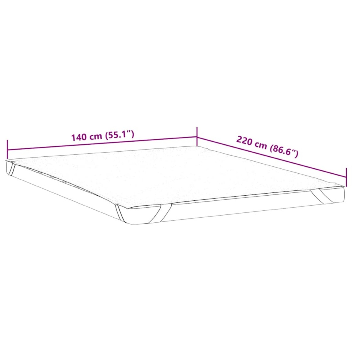 vidaXL Προστατευτικό στρώματος Λευκό 140x220 εκ. Αδιάβροχο