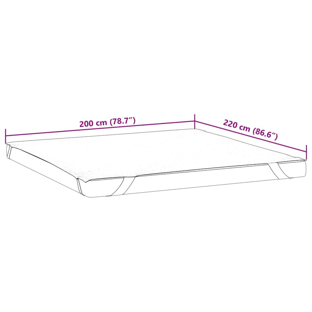 vidaXL Προστατευτικό στρώματος Λευκό 200x220 εκ. Αδιάβροχο