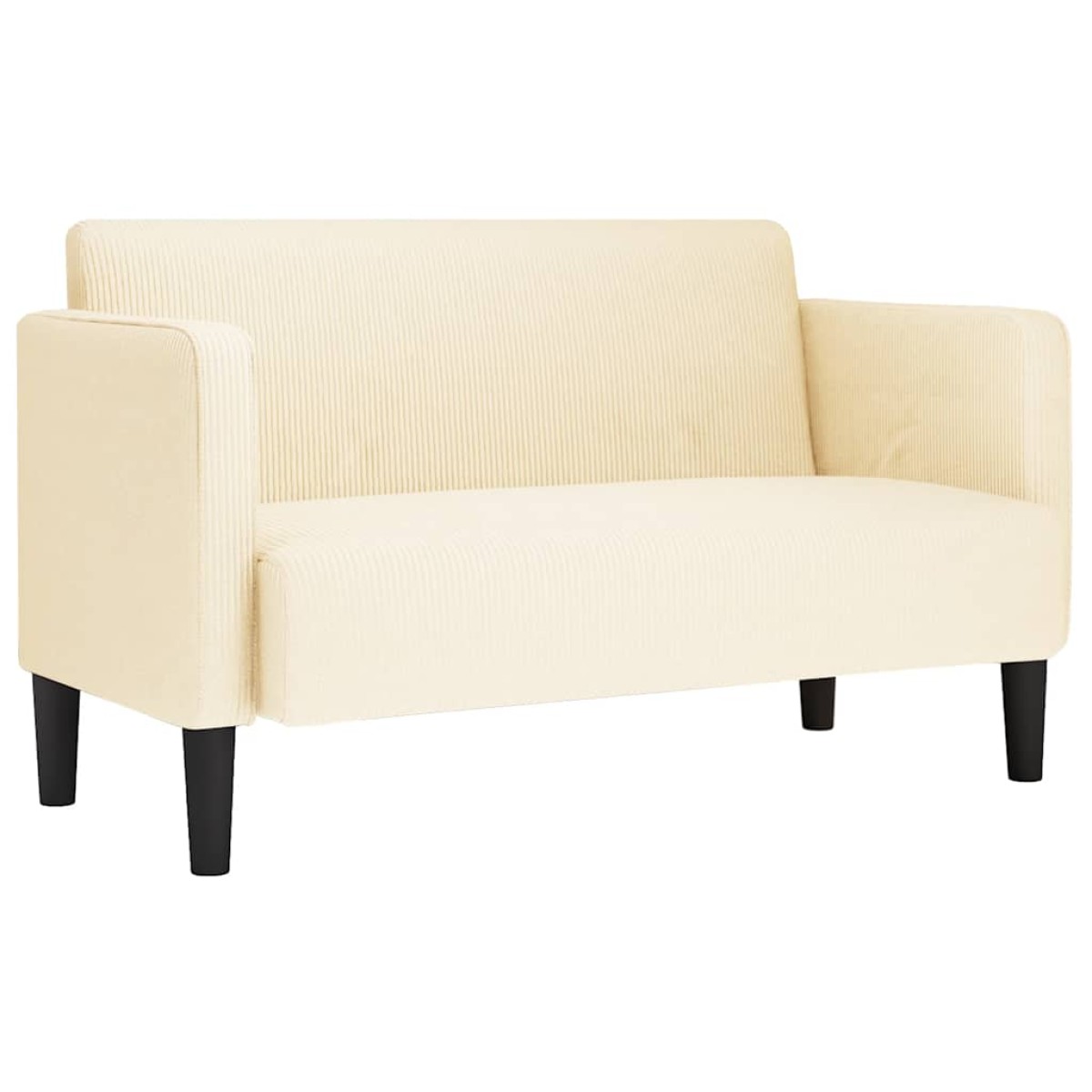 vidaXL Καναπές Loveseat Κρεμ 109 εκ. ύφασμα Corduroy