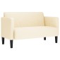 vidaXL Καναπές Loveseat Κρεμ 109 εκ. ύφασμα Corduroy