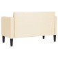 vidaXL Καναπές Loveseat Κρεμ 109 εκ. ύφασμα Corduroy
