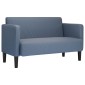vidaXL Καναπές Loveseat Μπλε 109 εκ. ύφασμα Corduroy