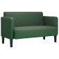 vidaXL Καναπές Loveseat Σκούρο Πράσινο 109 εκ. ύφασμα Corduroy