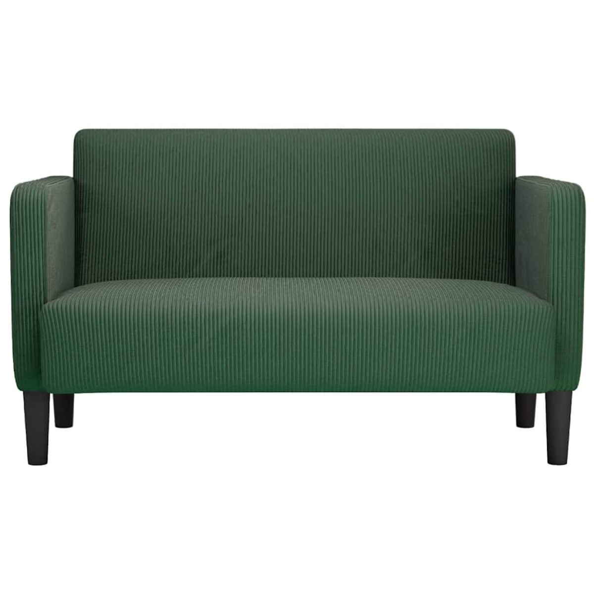 vidaXL Καναπές Loveseat Σκούρο Πράσινο 109 εκ. ύφασμα Corduroy