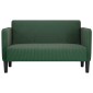 vidaXL Καναπές Loveseat Σκούρο Πράσινο 109 εκ. ύφασμα Corduroy