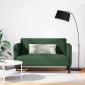 vidaXL Καναπές Loveseat Σκούρο Πράσινο 109 εκ. ύφασμα Corduroy
