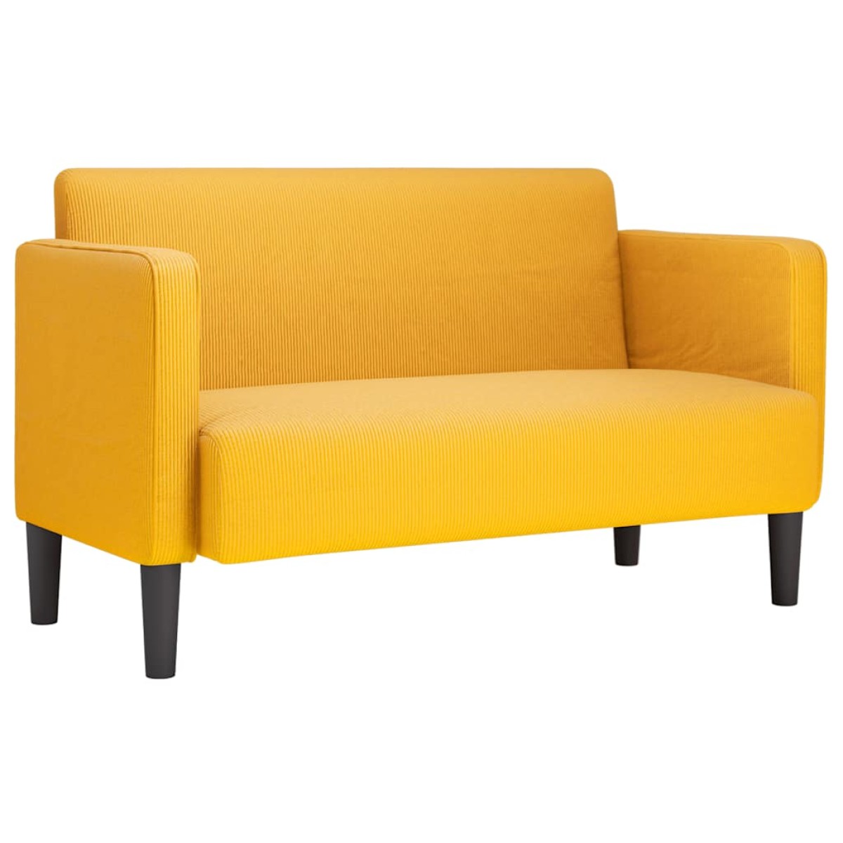 vidaXL Καναπές Loveseat Αν. κίτρινο 109 εκ. ύφασμα Corduroy