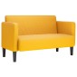 vidaXL Καναπές Loveseat Αν. κίτρινο 109 εκ. ύφασμα Corduroy