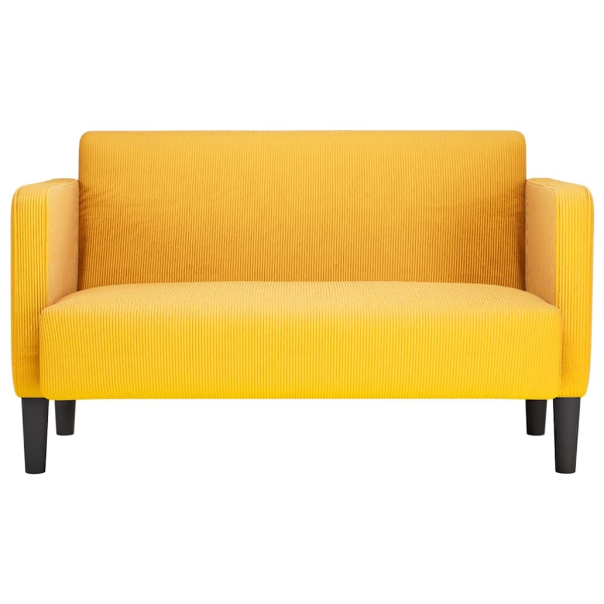 vidaXL Καναπές Loveseat Αν. κίτρινο 109 εκ. ύφασμα Corduroy