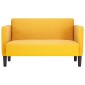 vidaXL Καναπές Loveseat Αν. κίτρινο 109 εκ. ύφασμα Corduroy