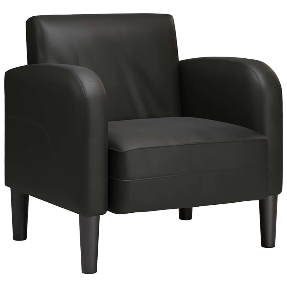 vidaXL Καναπές-καρέκλα με μπράτσα Μαύρο 54 cm Faux Leather