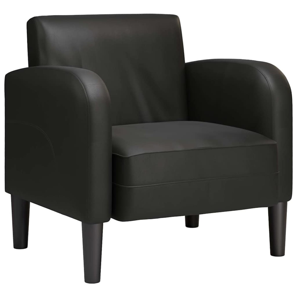 vidaXL Καναπές-καρέκλα με μπράτσα Μαύρο 54 cm Faux Leather