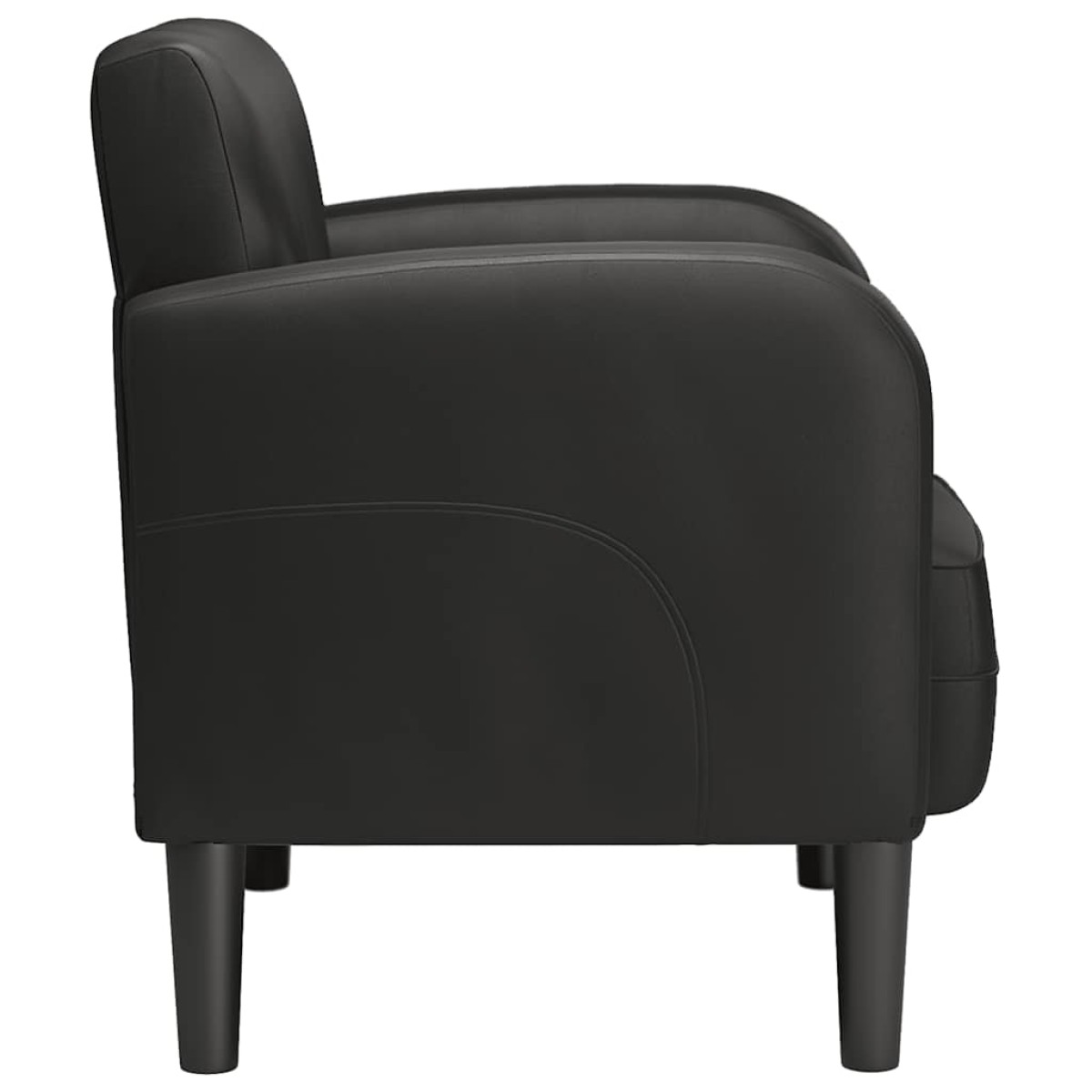 vidaXL Καναπές-καρέκλα με μπράτσα Μαύρο 54 cm Faux Leather