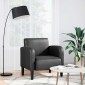 vidaXL Καναπές-καρέκλα με μπράτσα Μαύρο 54 cm Faux Leather