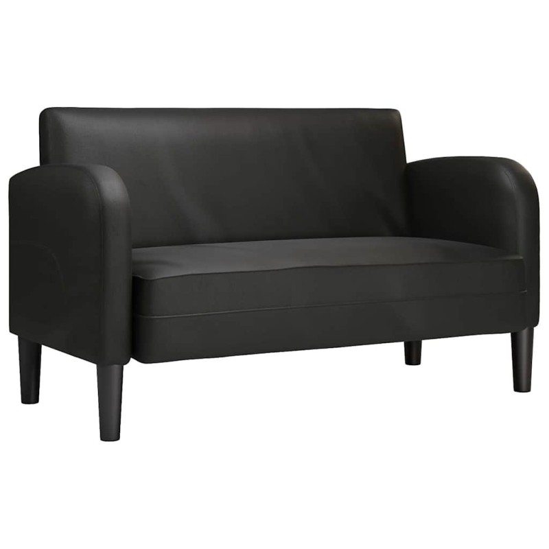 vidaXL καναπές Loveseat Μαύρο 110 cm Faux Leather
