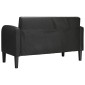 vidaXL καναπές Loveseat Μαύρο 110 cm Faux Leather