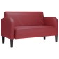 vidaXL Καναπές Loveseat Μπορντό 110 εκ. Συνθετικό δέρμα