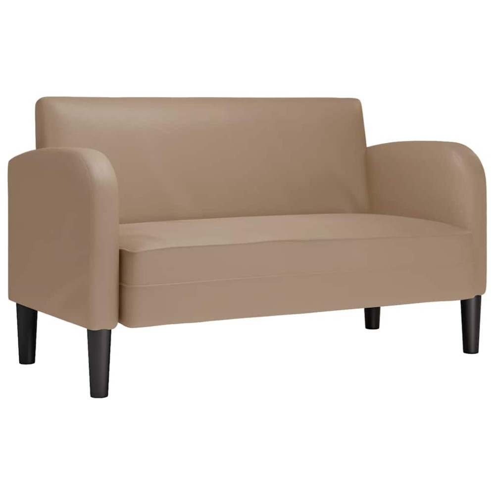 vidaXL Καναπές Loveseat Καπουτσίνο 110 εκ. Συνθετικό δέρμα