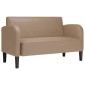 vidaXL Καναπές Loveseat Καπουτσίνο 110 εκ. Συνθετικό δέρμα