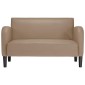 vidaXL Καναπές Loveseat Καπουτσίνο 110 εκ. Συνθετικό δέρμα