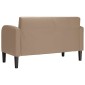 vidaXL Καναπές Loveseat Καπουτσίνο 110 εκ. Συνθετικό δέρμα