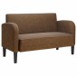vidaXL Καναπές Loveseat Καφέ 110 εκ. Συνθετικό δέρμα
