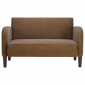 vidaXL Καναπές Loveseat Καφέ 110 εκ. Συνθετικό δέρμα