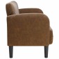 vidaXL Καναπές Loveseat Καφέ 110 εκ. Συνθετικό δέρμα