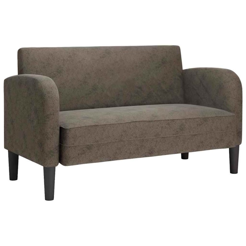 vidaXL Καναπές Loveseat Σκούρο Γκρι 110 εκ. Συνθετικό δέρμα