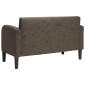 vidaXL Καναπές Loveseat Σκούρο Γκρι 110 εκ. Συνθετικό δέρμα